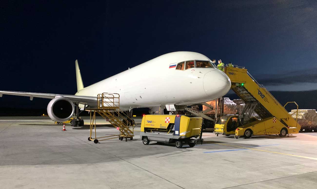 Pictures from Full Charter with protective masks from Shanghai to Vienna May 2020